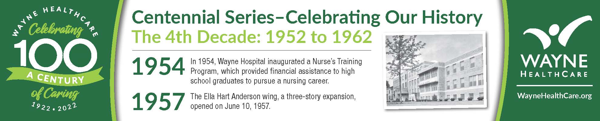4th Decade Centennial  information about Wayne HealthCare Picture of Elle Hart Anderson wing
